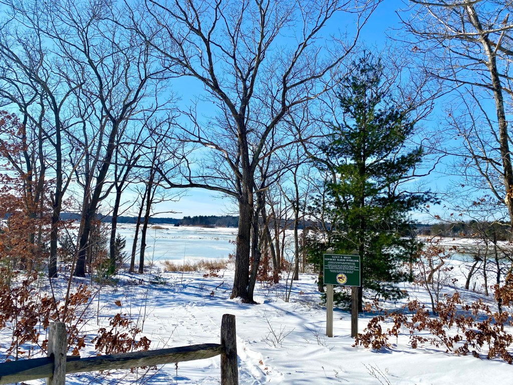 Nancy E. Begin Newbury Salt Marsh Overlook in winter