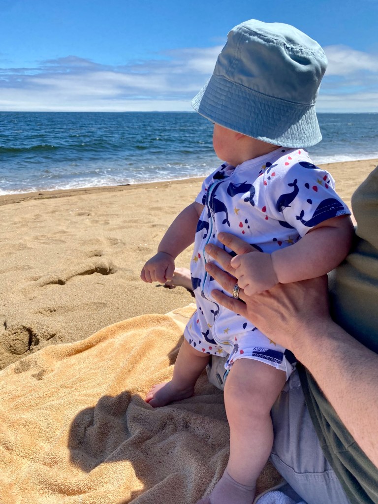 Baby by the beach